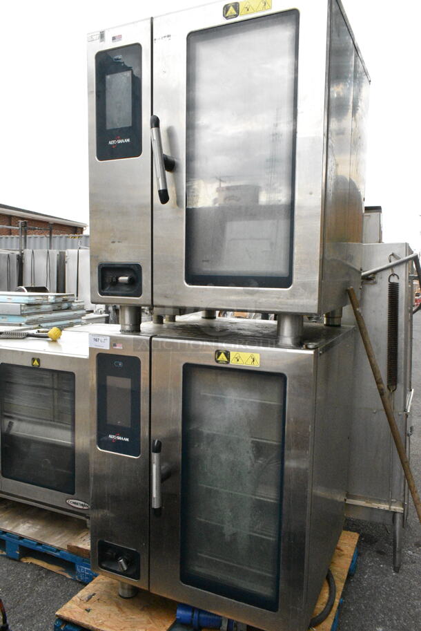 2 2018 Alto Shaam CTP10-10E Stainless Steel Commercial Electric Powered Combi Convection Oven. 208-240 Volts, 3 Phase. 2 Times Your Bid!  - Image 1 of 5