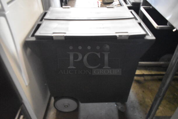 Howe Stainless Steel Commercial Ice Head on CP1500 Stainless Steel Ice Bin w/ 2 Black Poly Portable Ice Bins. 120 Volts, 1 Phase - Image 8 of 12