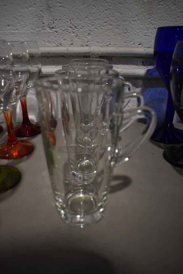 5 Glass Mugs. 4.5x3x5.5. 5 Times Your Bid!