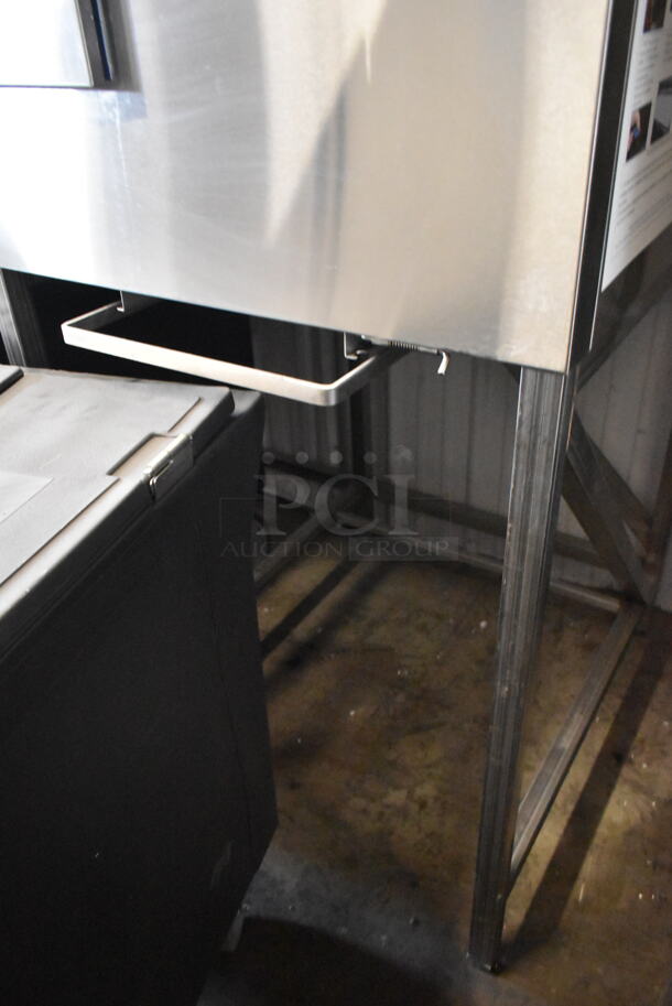 Howe Stainless Steel Commercial Ice Head on CP1500 Stainless Steel Ice Bin w/ 2 Black Poly Portable Ice Bins. 120 Volts, 1 Phase - Image 9 of 12