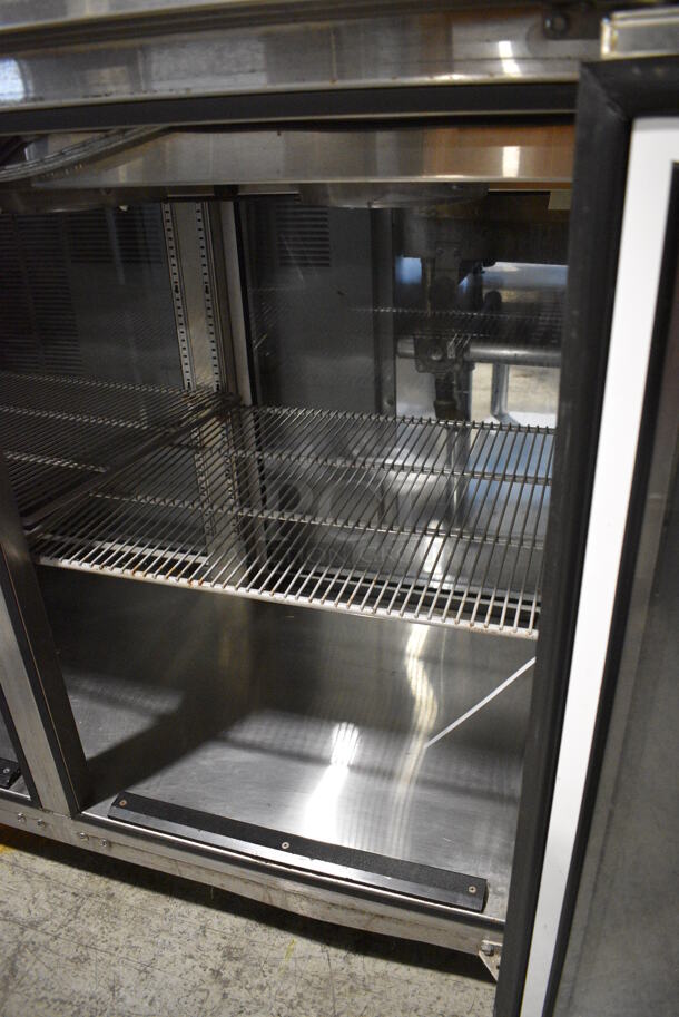Glastender Model PT108-L6-XSH(LRLR/LRLR) Stainless Steel Commercial Double Sided 4 Door Cooler w/ Two 2 Tap Beer Towers, 2 Couplers and 4 View Through Doors. 115 Volts, 1 Phase. 108x28x56. Tested and Working! - Image 6 of 12