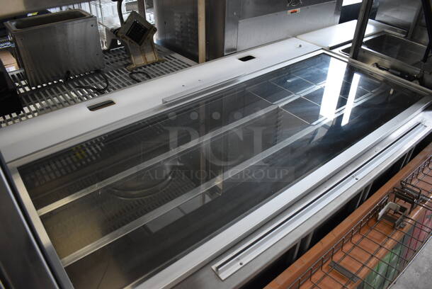 Duke Stainless Steel Commercial Subway Sandwich Make Line Prep Line w/ Front Panels, Lowering Sneeze Guard and In Counter Cup Dispensers. 206x34.5x78 - Image 7 of 10
