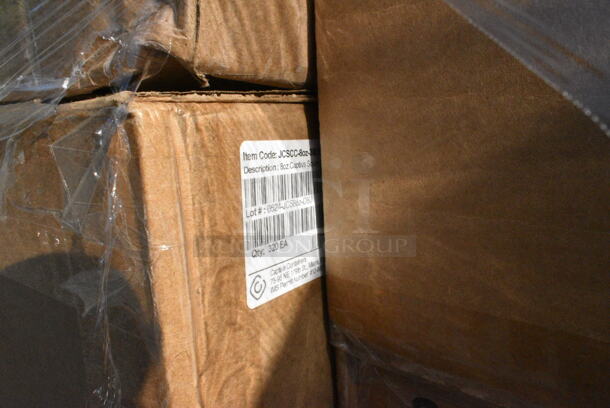 12 BRAND NEW Boxes Including JMSCC-16oz Milkman Clear Container 16 oz, Envases 348816 8 oz. Square Carafe PET Clear Juice Bottle - 360/Box, JBRCC-4oz 4oz Bullet Round Clear. 12 Times Your Bid!  - Image 6 of 10