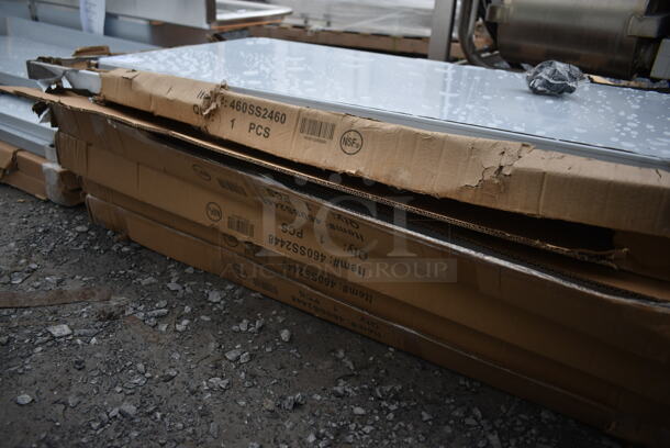5 BRAND NEW SCRATCH AND DENT! Regency Four are 460SS2448 Spec Line 24" x 48" NSF Stainless Steel Solid Shelf and One Is 460SS2460 Spec Line 24" x 60" NSF Stainless Steel Solid Shelf. 5 Times Your Bid! - Image 4 of 6