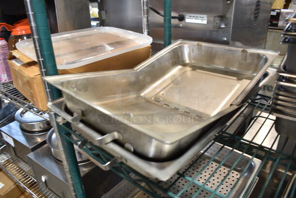32 Various Stainless Steel Items Including Drop In Bins, Drop In Bin Lids and Center Hinge Chafer Lids. Includes 7x6.5x6, 7x6.5x2.5. 32 Times Your Bid! - Image 3 of 9