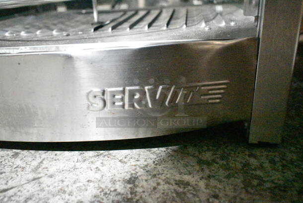 BRAND NEW SCRATCH AND DENT! ServIt 423PDW12D2 Stainless Steel 12" Self-Service Pizza Warmer with 4-Shelf Rotating Rack. 120 Volts, 1 Phase. Tested and Working! - Image 4 of 7