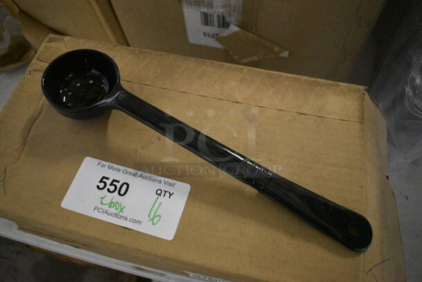 ALL ONE MONEY! Lot of 16 Black Poly Straining Spoodles. 12.5" - Image 1 of 3