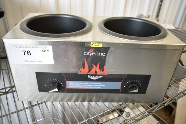 BRAND NEW SCRATCH AND DENT! Vollrath CM-24 72045 Cayenne Twin Well 4 Qt. Rethermalizer . 120 Volts, 1 Phase. Tested and Working! - Image 2 of 4