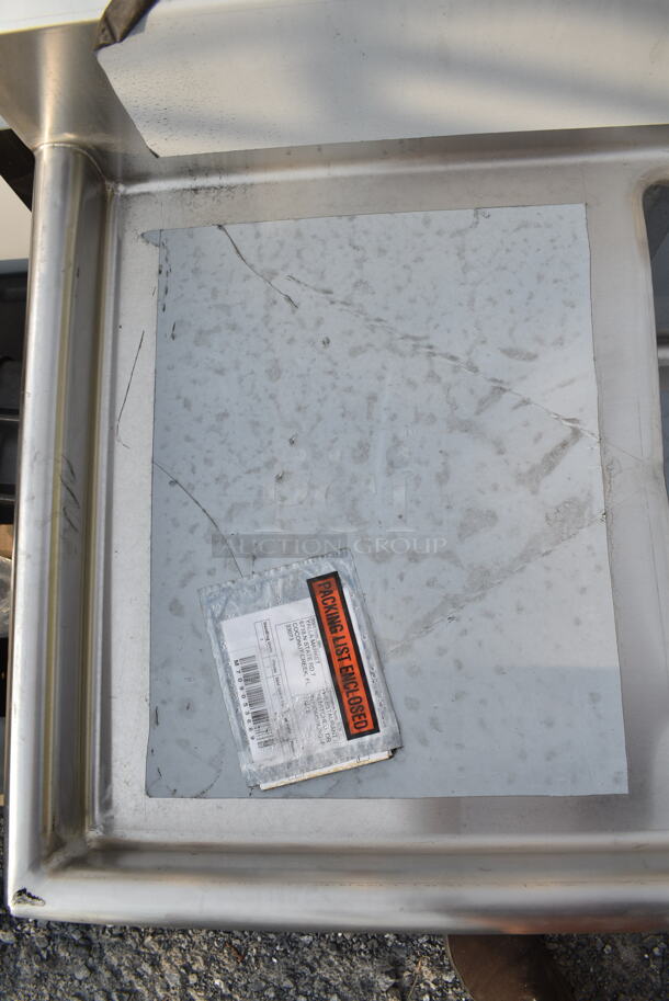 BRAND NEW SCRATCH AND DENT! Regency 600S3181818C Stainless Steel Commercial 3 Bay L Shaped Sink w/ Dual Drain Board. No Legs. Bays 18x18x14. Drain Boards 16x19.5 - Image 8 of 10