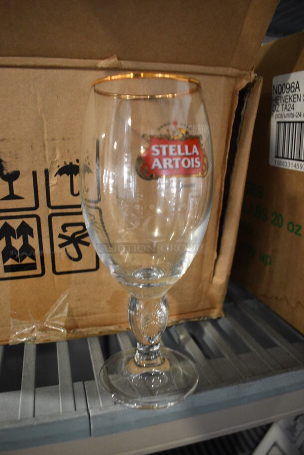 24 BRAND NEW IN BOX! Stella Artois Beer / Wine Glasses. 3.5x3.5x7.5. 24 Times Your Bid!  - Image 2 of 4