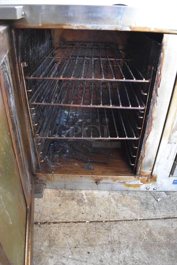 Lang Stainless Steel Commercial Countertop Electric Powered Half Size Convection Oven w/ View Through Door and Metal Oven Racks. 208/240 Volts, 1 Phase.   - Image 4 of 5