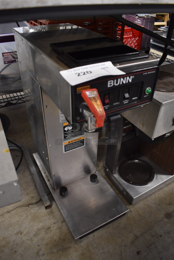 Bunn CWTF15 Stainless Steel Commercial Countertop Coffee Machine w/ Hot Water Dispenser and Poly Brew Basket. 120 Volts, 1 Phase. 9x19x24  - Image 2 of 5