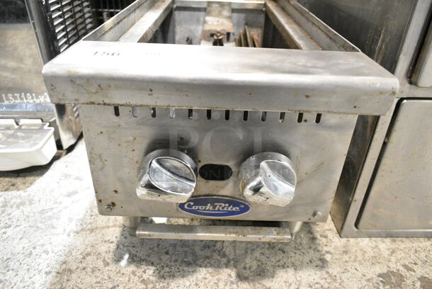 Cook Rite ACHP-2 Stainless Steel Commercial Countertop Natural Gas Powered Charbroiler Grill. 64,000 BTU.  - Image 2 of 3