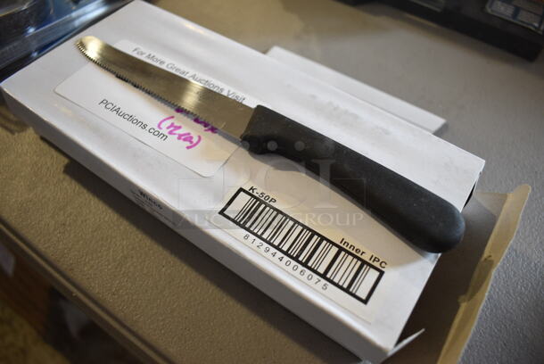 24 BRAND NEW IN BOX! K-50P Stainless Steel Steak Knives. 9". 24 Times Your Bid! - Image 3 of 3