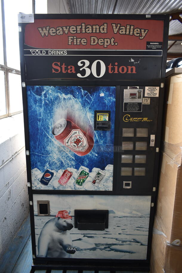Dixie Narco DNCB 501T / 280-8 Metal Commercial Canned Soda Vending Machine w/ Coin Acceptor. 115 Volts, 1 Phase. Tested and Working! - Image 1 of 7