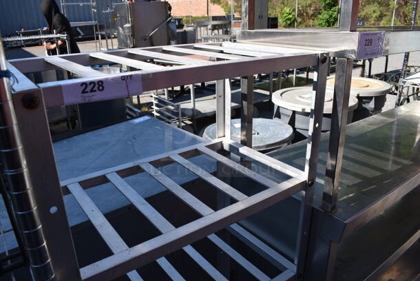 Metal 4 Tier Dunnage Style Shelving Unit. BUYER MUST DISMANTLE. PCI CANNOT DISMANTLE FOR SHIPPING. PLEASE CONSIDER FREIGHT CHARGES. 22.5x13.5x51 - Image 4 of 4
