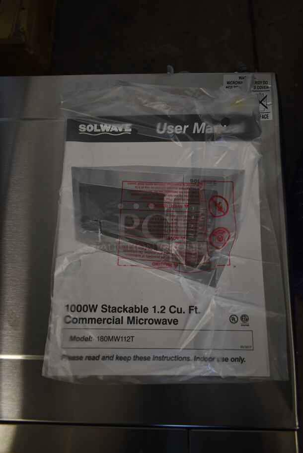 BRAND NEW SCRATCH AND DENT! 2023 Solwave 180MW112T Stainless Steel Commercial Countertop Microwave Oven. 120 Volts, 1 Phase.  - Image 5 of 7