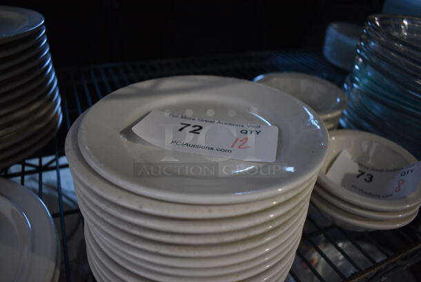 12 White Ceramic Plates. 7x7x1. 12 Times Your Bid! - Image 2 of 4