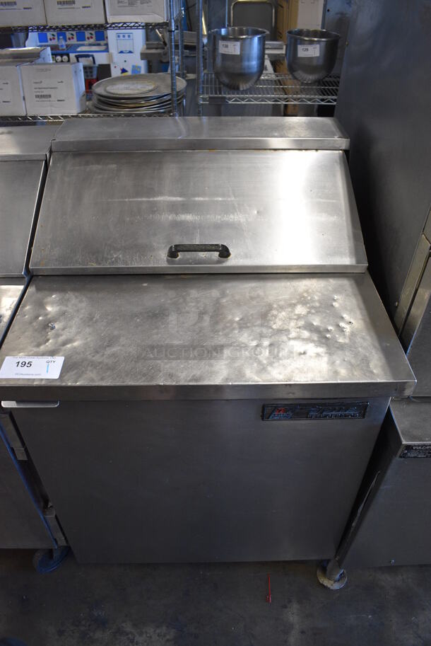 True TSSU-27-8 Stainless Steel Commercial Sandwich Salad Prep Table Bain Marie Mega Top. 115 Volts, 1 Phase. 27.5x30x42.5. Tested and Powers On But Does Not Get Cold