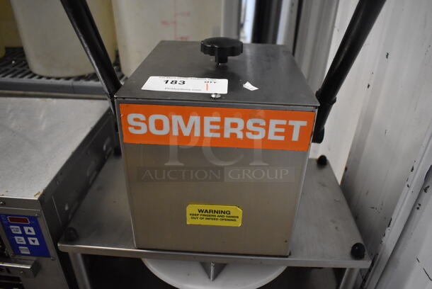 Somerset SDP-180LC Stainless Steel Commercial Countertop Manual Dough Press. 20x28x20 - Image 4 of 6