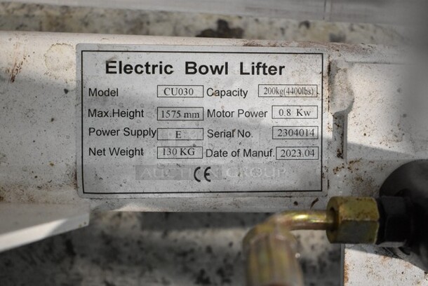 2023 CU030 Metal Commercial Battery Powered 440 Pound Capacity Automatic Bowl Lift. Comes w/ Key! Tested and Working! - Image 7 of 7