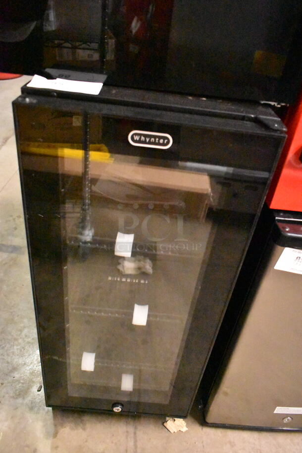 BRAND NEW SCRATCH AND DENT! Whynter BBR-801BG Metal 80 Can Built In Black Glass Beverage Cooler Merchandiser. 115 Volts, 1 Phase. Tested and Working!
 - Image 2 of 6