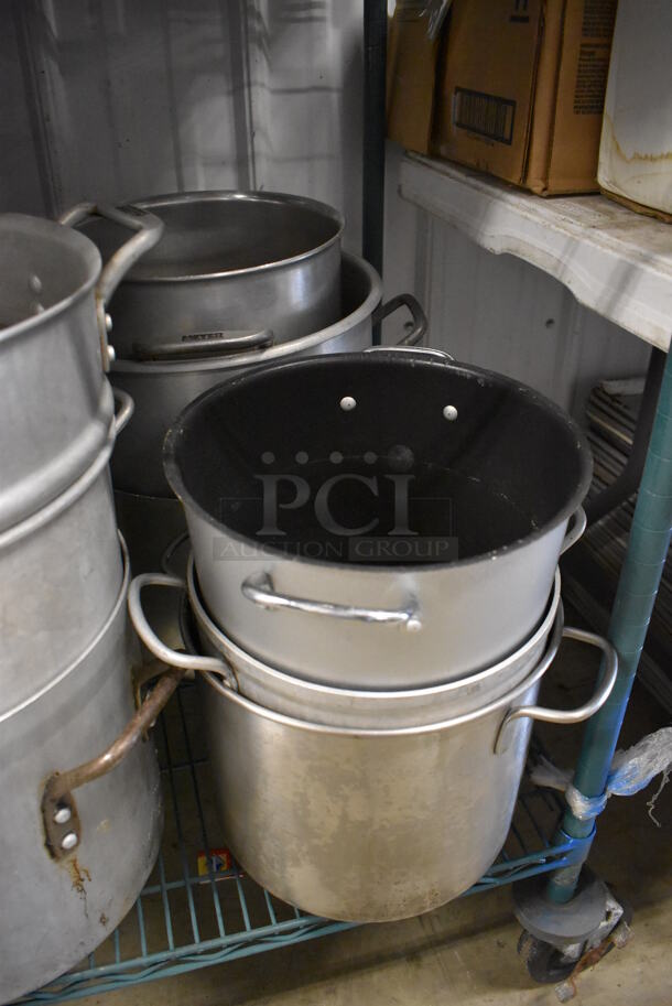 ALL ONE MONEY! Tier Lot of 16 Various Metal Stock Pots - Image 4 of 5
