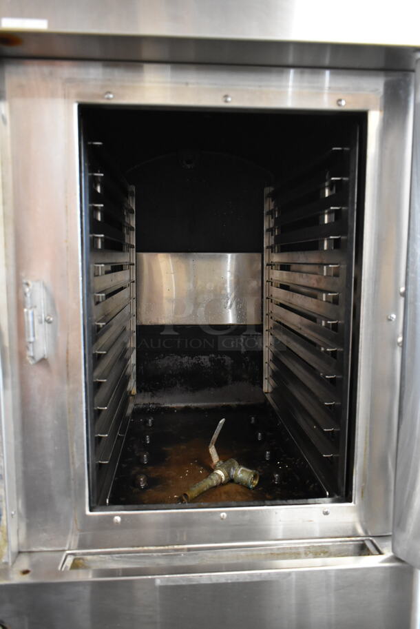 Cleveland Stainless Steel Commercial Countertop Electric Powered Single Deck Steam Cabinet on Table w/ Under Shelf. 250 Volts, 3 Phase. - Image 6 of 10