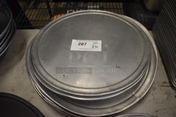 10 Various Metal Round Pizza Baking Pans. Includes 16x16. 10 Times Your Bid!