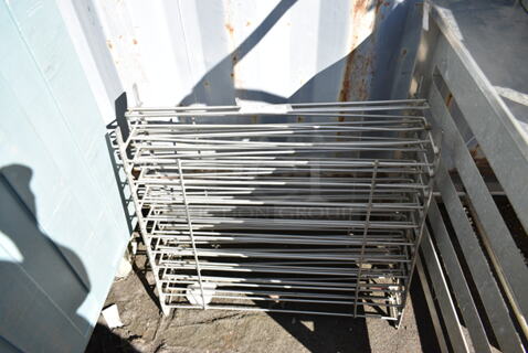 ALL ONE MONEY! Lot of 2 Metal Racks for Holding Cabinet.