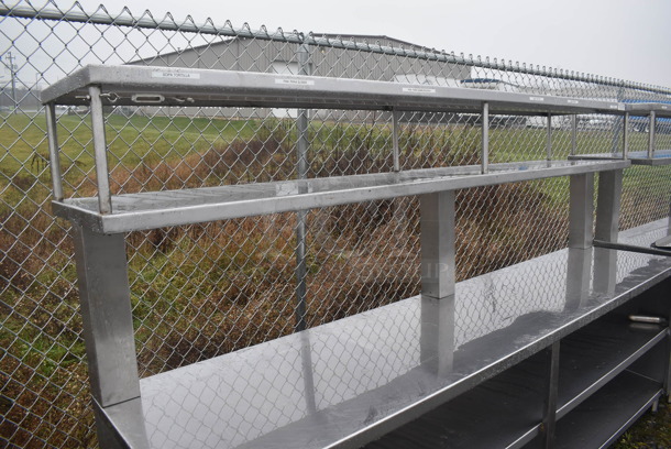 Stainless Steel Commercial Counter w/ Double Over Shelf and 2 Under Shelves. 108x24x66 - Image 4 of 5