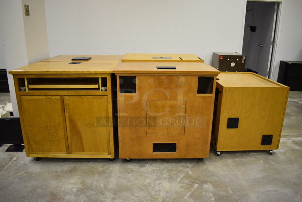 Wooden Storage Units on Wheels. 5 Times Your Bid! (Main Building) 
