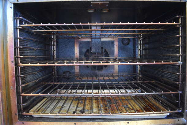2 Vulcan Stainless Steel Commercial Natural Gas Powered Full Size Convection Oven w/ View Through Doors, Metal Oven Racks and Thermostatic Controls on Commercial Casters. 40x40x72. 2 Times Your Bid! - Image 6 of 8