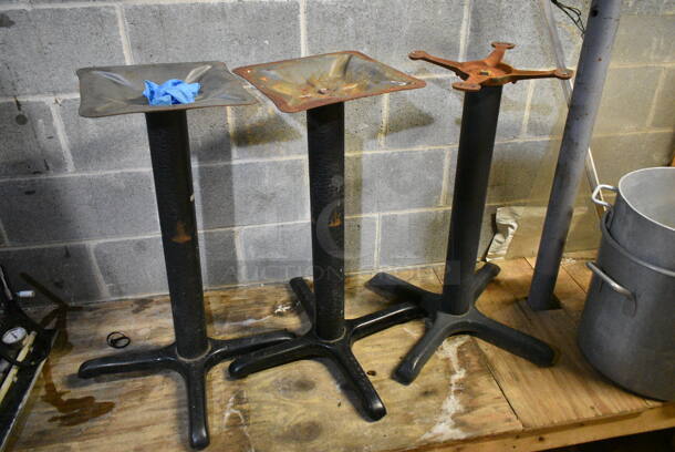 ALL ONE MONEY! Lot of Various Items Including Metal Table Bases and 2 Metal Stock Pots. (basement)  - Image 3 of 4