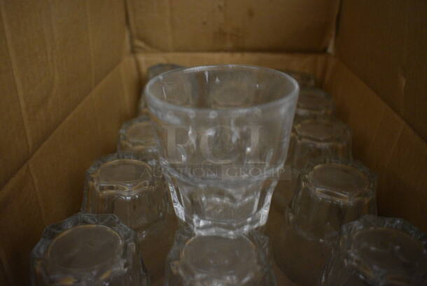 35 BRAND NEW IN BOX! Arcoroc Rocks Glasses. 3x3x3. 35 Times Your Bid!