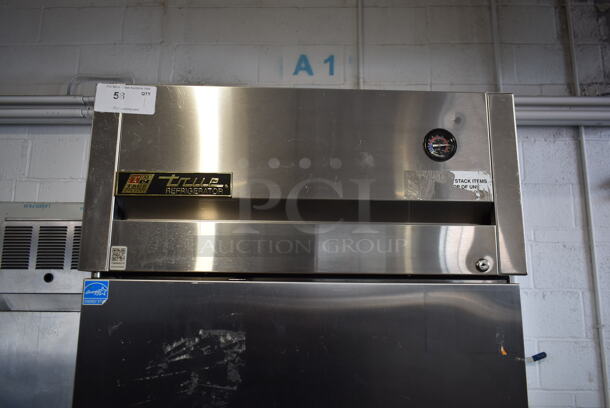 2015 True TG1R-1S ENERGY STAR Stainless Steel Commercial Single Door Reach In Cooler w/ Poly Coated Racks on Commercial Casters. 115 Volts, 1 Phase. Tested and Working! - Image 2 of 7