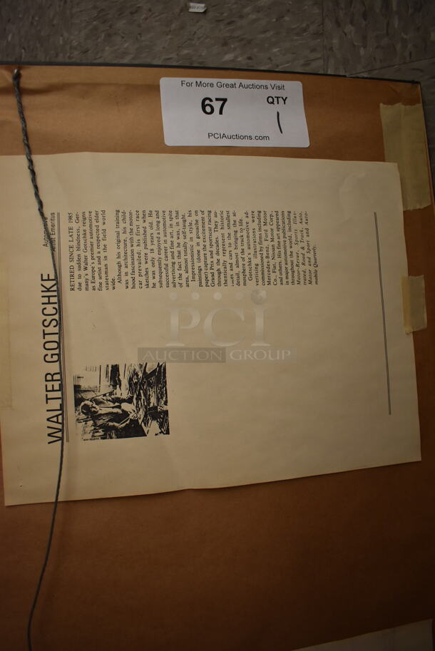 Framed Picture of Porsche 356 1300 Coupe Driving Through Snow. - Image 6 of 6