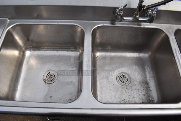 Stainless Steel 3 Bay Sink With Faucet And 2 Drain Boards. - Image 5 of 7