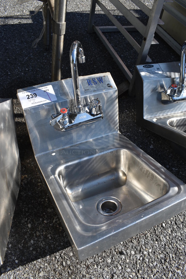 Stainless Steel Commercial Single Bay Sink w/ Faucet and Handles. 12x15x20 - Image 2 of 6