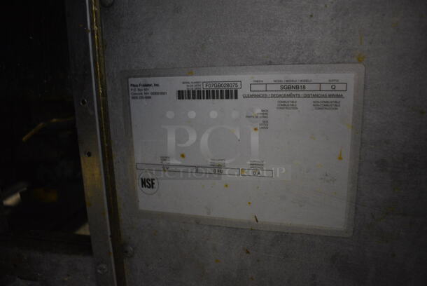 Pitco Frialator Model SG18 Stainless Steel Commercial Natural Gas Powered 2 Bay Deep Fat Fryer w/ Left Side Model SGBN Dumping Station and 4 Metal Fry Baskets on Commercial Casters. 140,000 BTU. 59x34.5x45.5 - Image 6 of 10