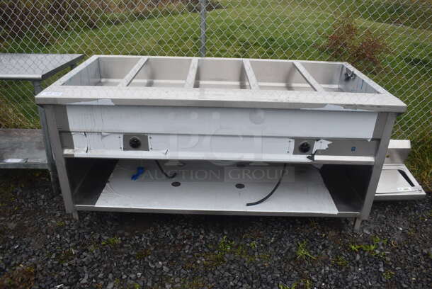 Stainless Steel Commercial Electric Powered Steam Table w/ Metal Under Shelf. 208-250 Volts, 1 Phase. 72x36x36 - Image 1 of 4