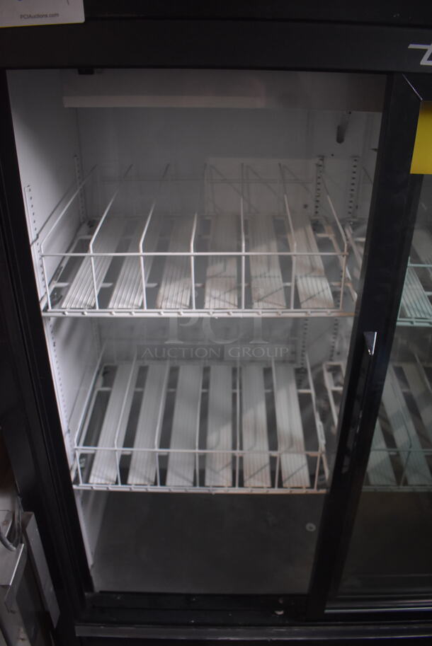 2017 True GDM-418L-60-HC-LD Commercial Snapple 2 Sliding Door Reach In Cooler In Black With Polycoated Racks. 115V/1 Phase. Tested And Working - Image 4 of 7