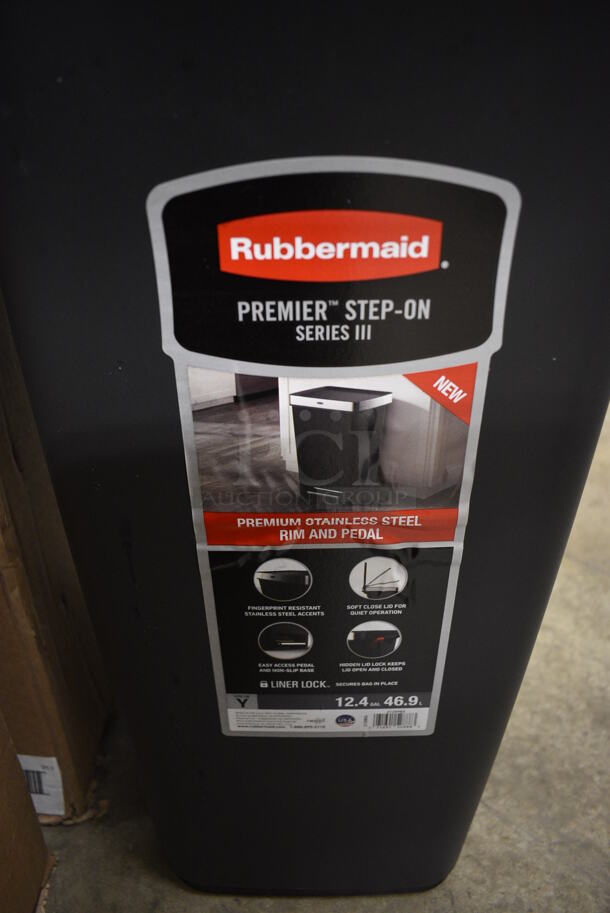 6 BRAND NEW! Rubbermaid Premier Step On Series III Trash Can w/ 4 Lids. 17x13x24. 6 Times Your Bid! - Image 5 of 6