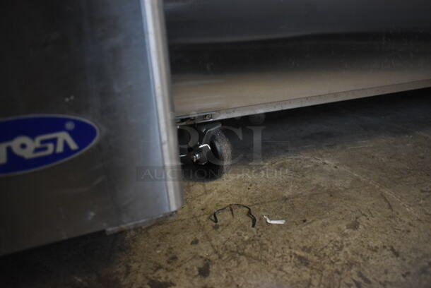 BRAND NEW SCRATCH AND DENT! Bluelinetech BUC48FA Stainless Steel Commercial 2 Door Undercounter Freezer on Commercial Casters. 115 Volts, 1 Phase. Tested and Working! - Image 4 of 7