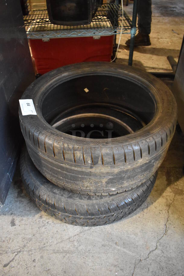 2 Tires; Continental SportContact 2 MO 265/35 ZR 18 and Sigma. 24.5x11x24.5, 26x7x26. 2 Times Your Bid! - Image 1 of 8