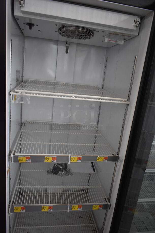 Beverage Air LV12-1-B Metal Commercial Single Door Reach In Cooler Merchandiser w/ Poly Coated Racks. 115 Volts, 1 Phase. Tested and Powers On But Does Not Get Cold - Image 3 of 4