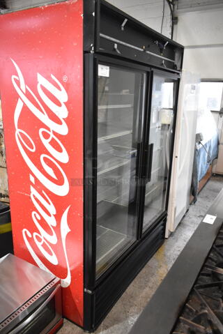 2014 True CVM-49 ENERGY STAR Metal Commercial 2 Door Reach In Cooler Merchandiser w/ Poly Coated Racks. 115 Volts, 1 Phase. Tested and Working!