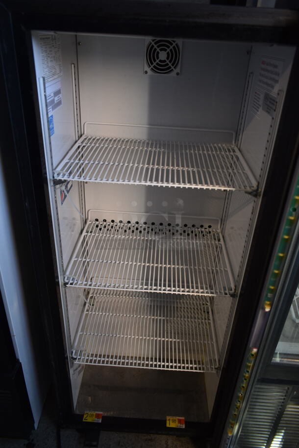 IDW G4-H0234B Metal Commercial Single Door Mini Cooler Merchandiser w/ Poly Coated Racks. 115 Volts, 1 Phase. Tested and Working! - Image 3 of 4