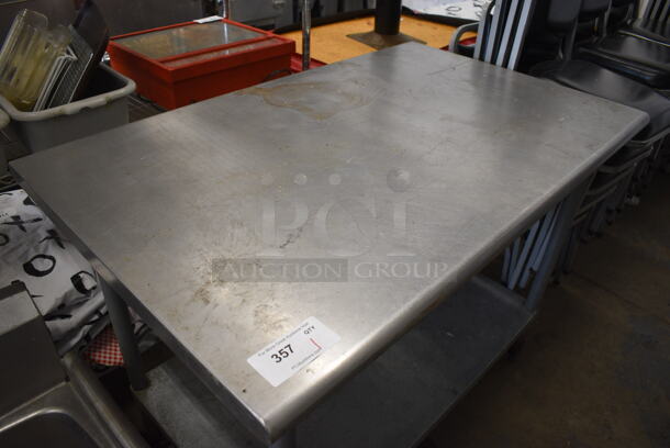 Stainless Steel Table w/ Metal Under Shelf. 48x30x36 - Image 2 of 3