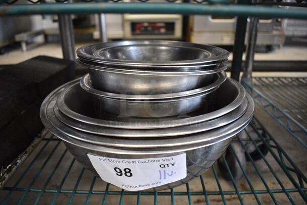 11 Various Metal Bowls. Includes 6.5x6.5x2. 11 Times Your Bid!